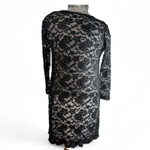 Wallflower Black Lace Overlay Long Sleeve Dress Whimsygoth Festival XL Fairy